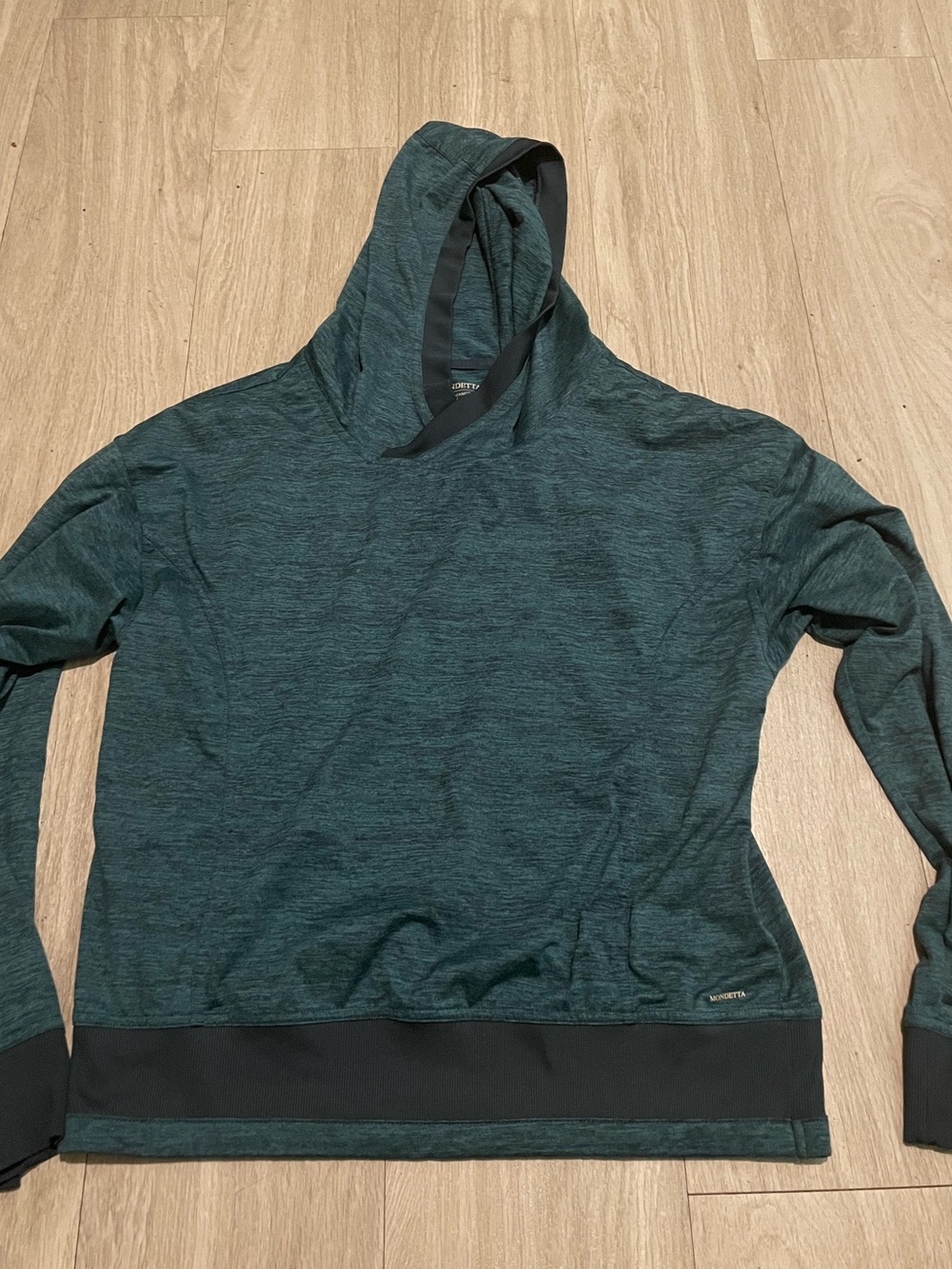 Mondetta Dark Teal Hooded Pullover Sweatshirt